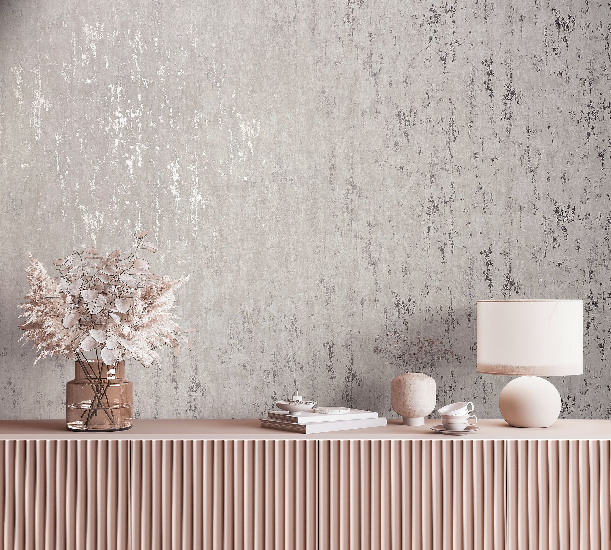 35123 Concrete look Silver Grey City Romance Wallpaper by Galerie