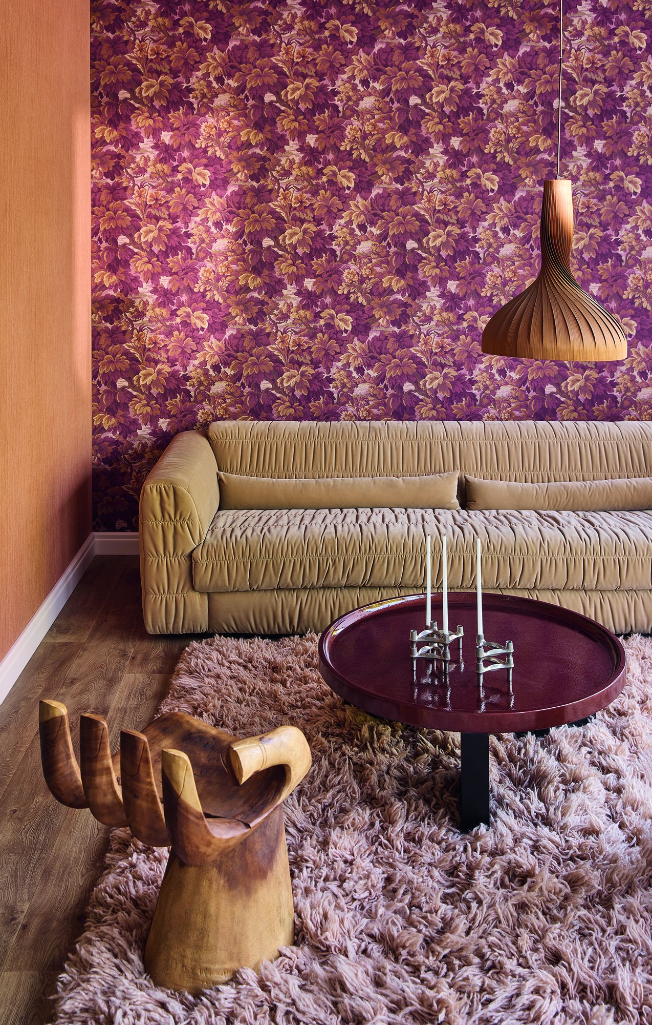 351256 Lustre Orange Wallpaper by Eijffinger