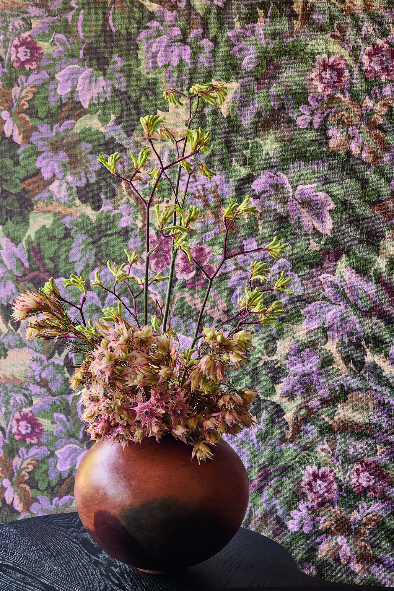 351244 Flourish Mauve Wallpaper by Eijffinger