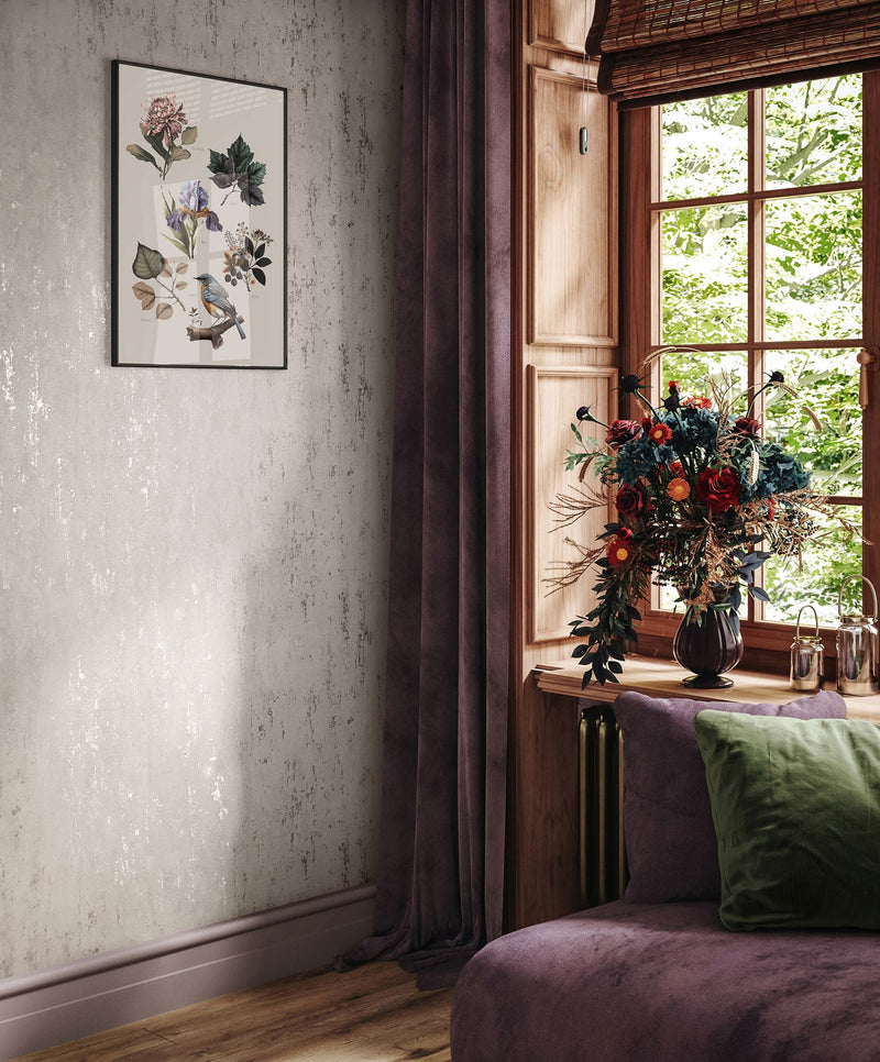 35125 Concrete look Pink and Rose Gold City Romance Wallpaper by Galerie