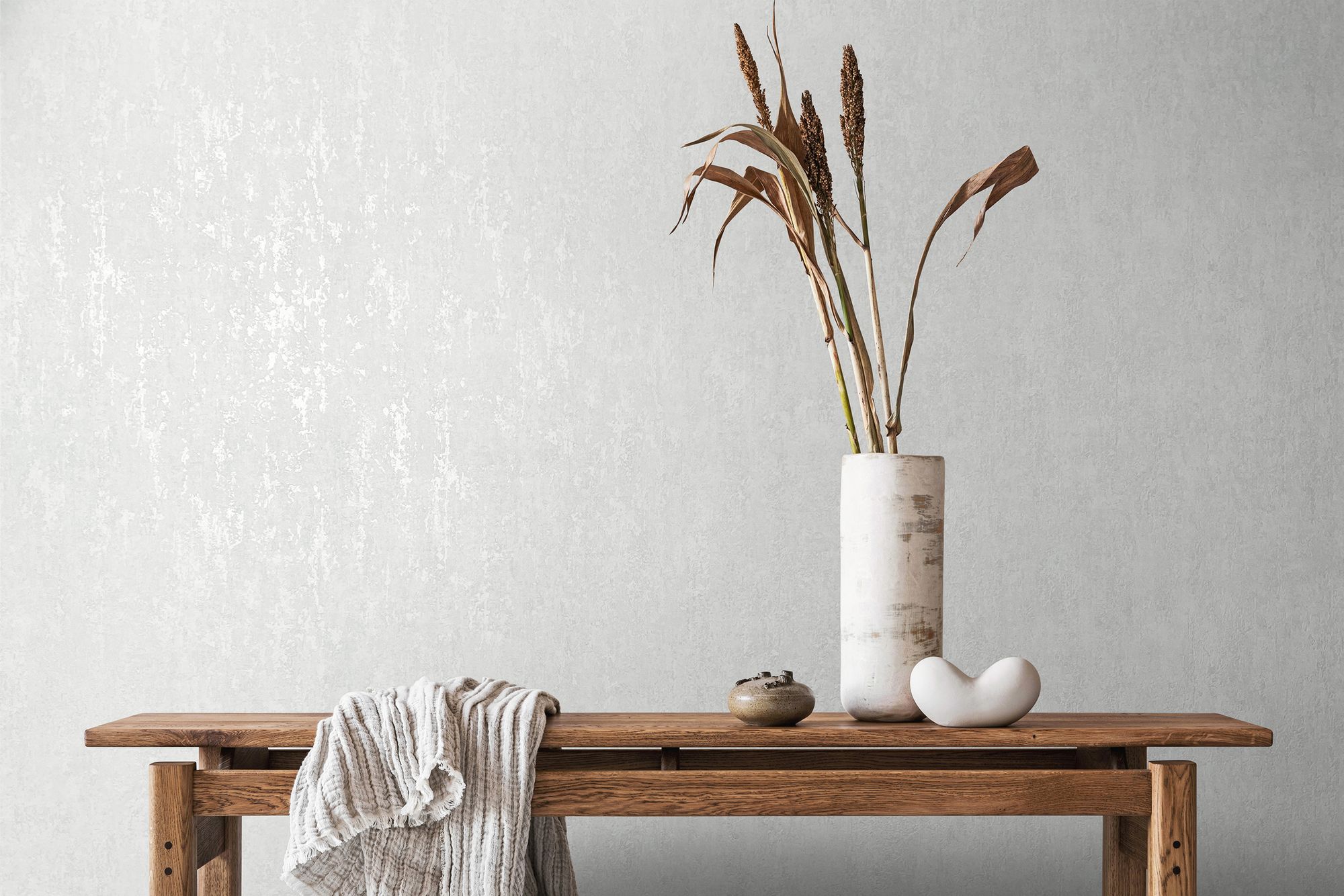 35126 Concrete look White and Silver Grey City Romance Wallpaper by Galerie