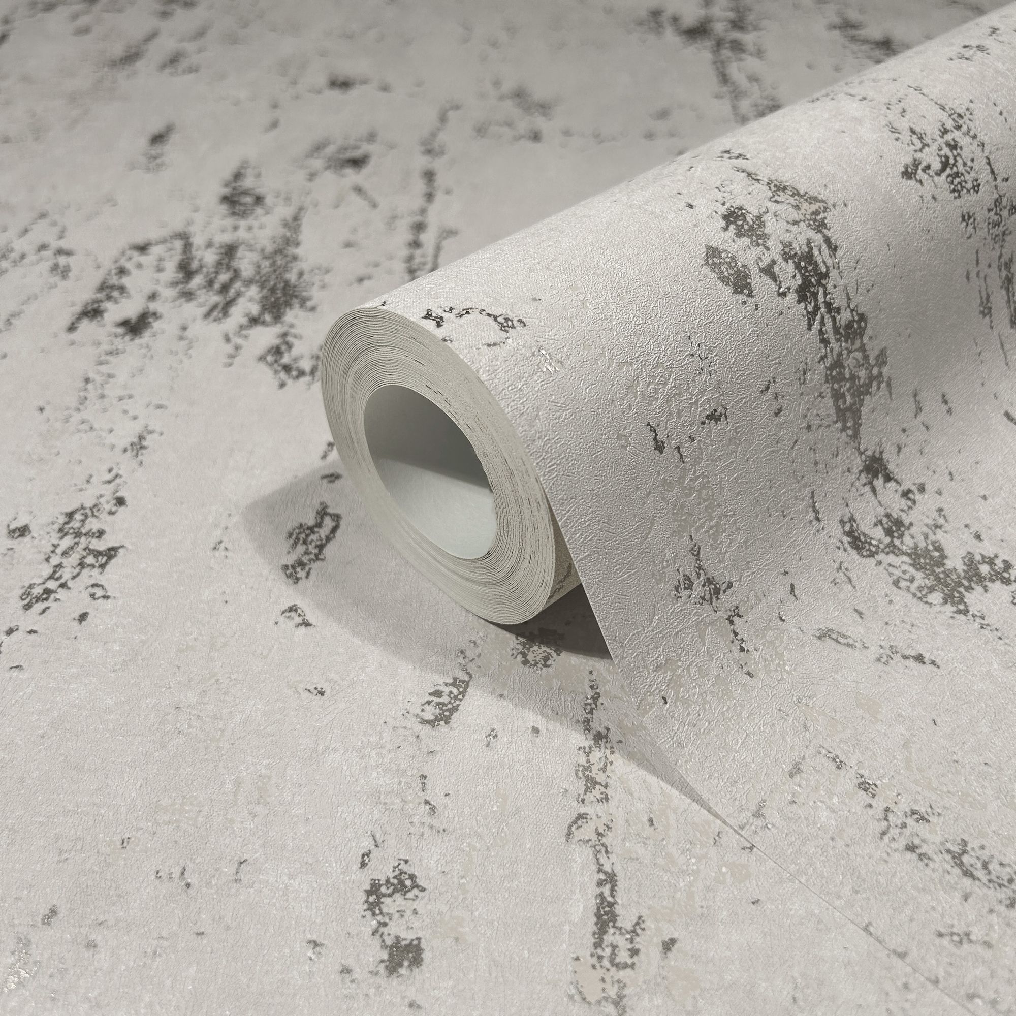 35127 Concrete look Beige and Silver Grey City Romance Wallpaper by Galerie
