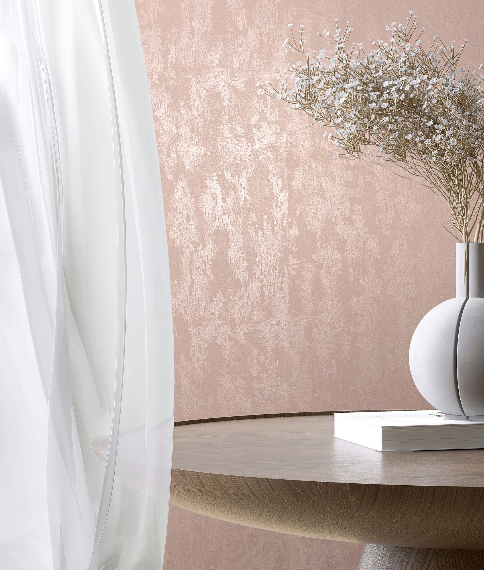 35129 Uni Orange City Romance Wallpaper by Galerie