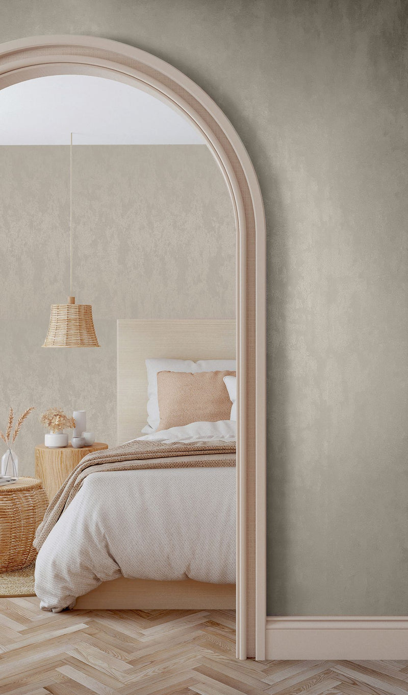 35133 Uni Beige City Romance Wallpaper by Galerie