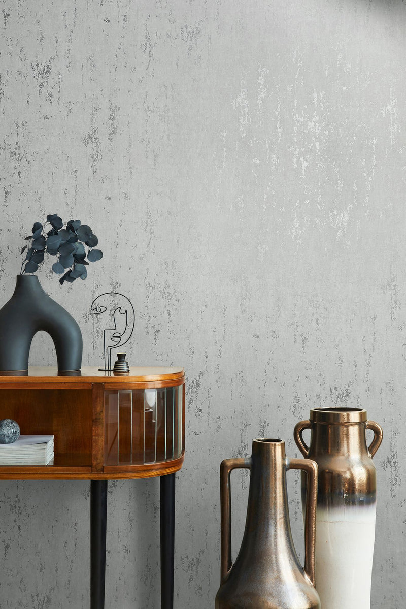 35144 Concrete look Silver Grey City Romance Wallpaper by Galerie