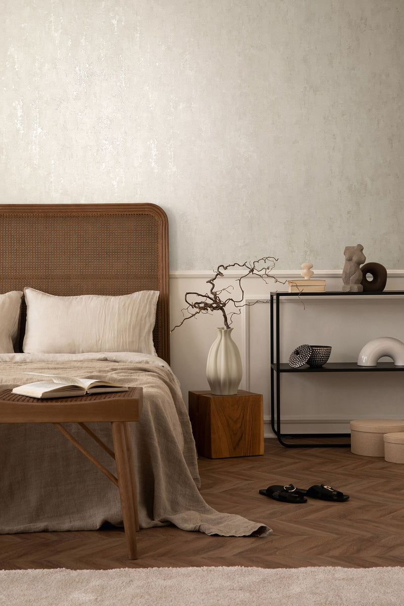 35145 Concrete look Pink and Silver Grey City Romance Wallpaper by Galerie