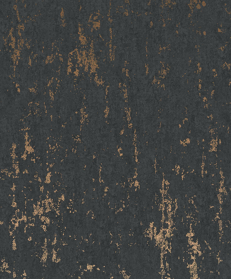 35146 Concrete look Black and Rose Gold City Romance Wallpaper by Galerie