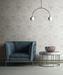 35147 Floral Silver Grey City Romance Wallpaper by Galerie