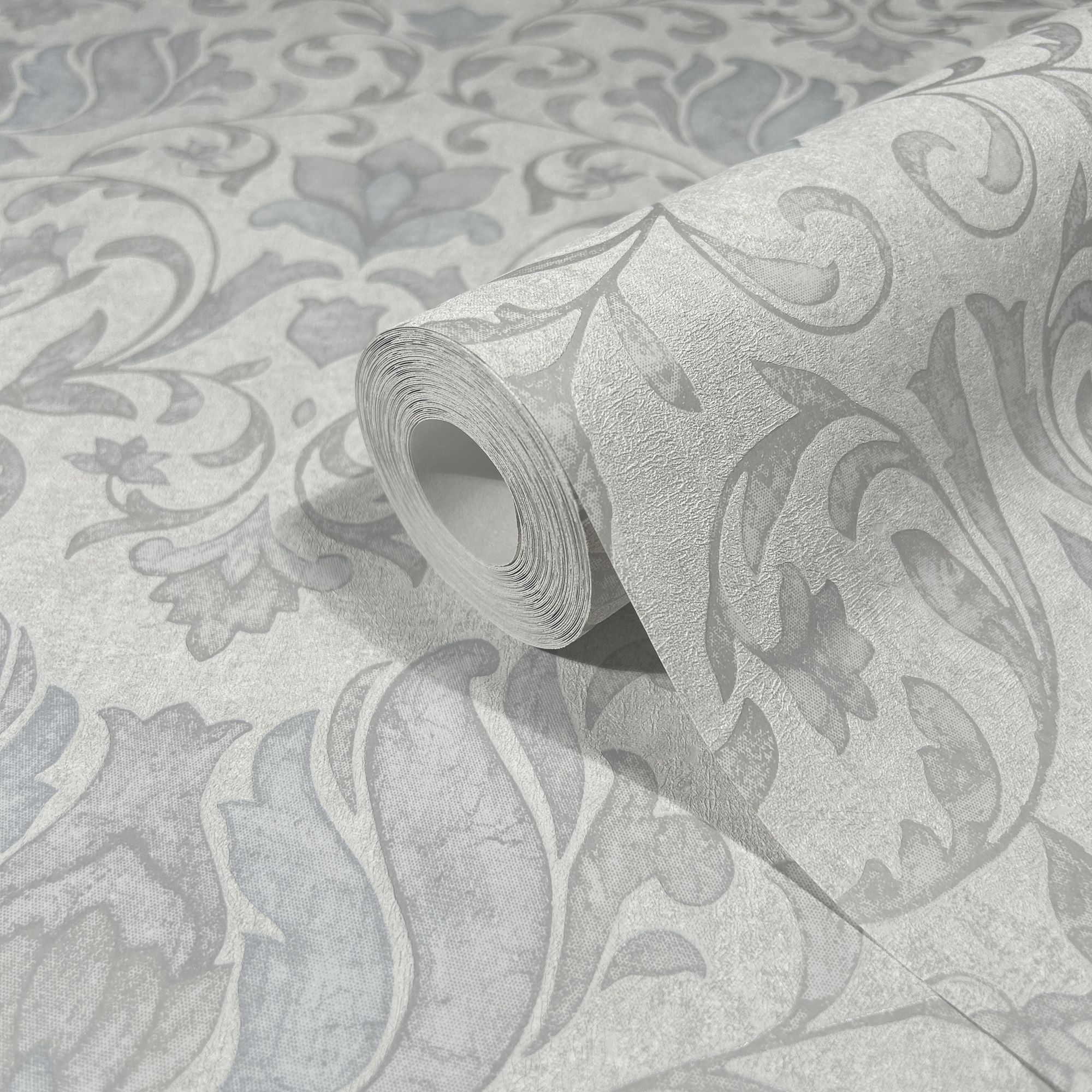 35147 Floral Silver Grey City Romance Wallpaper by Galerie