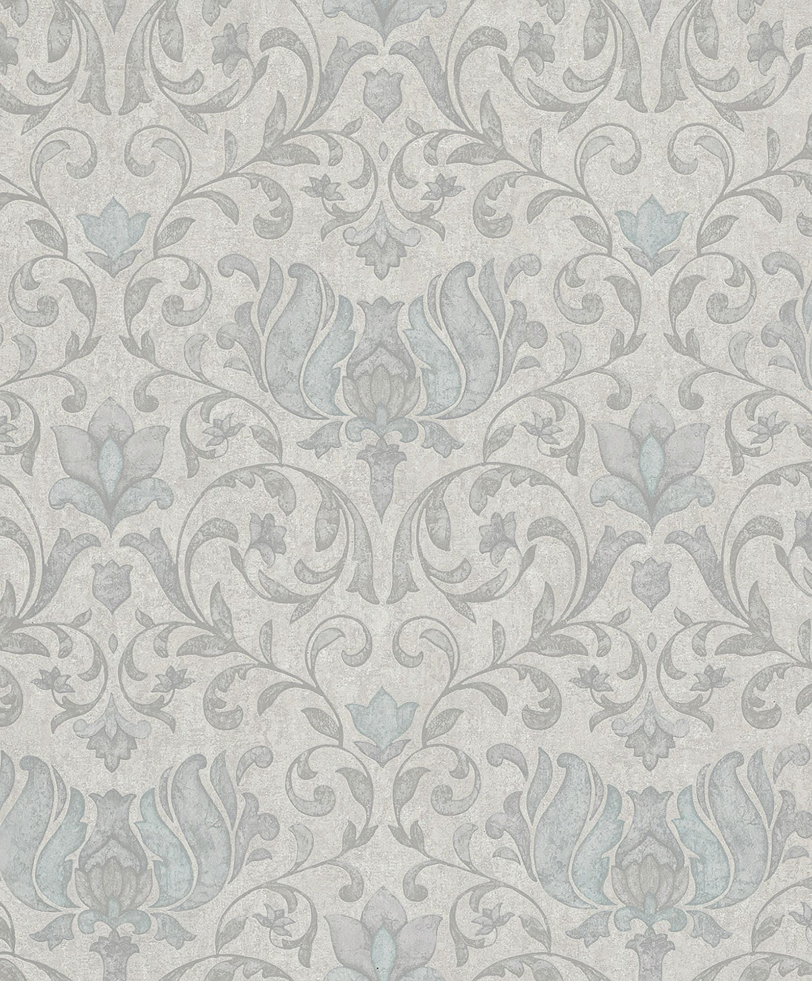 35147 Floral Silver Grey City Romance Wallpaper by Galerie