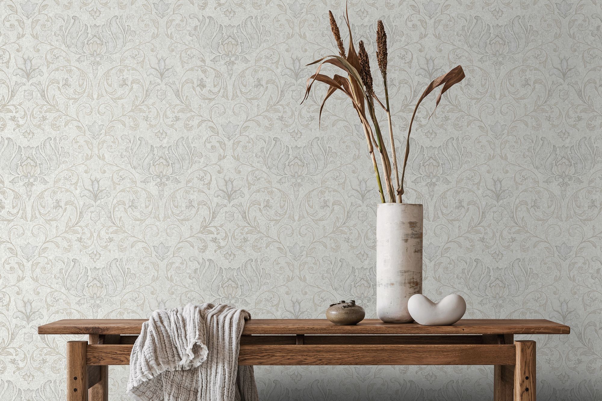 35148 Floral Beige City Romance Wallpaper by Galerie
