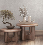 35149 Floral Pink and Silver Grey City Romance Wallpaper by Galerie