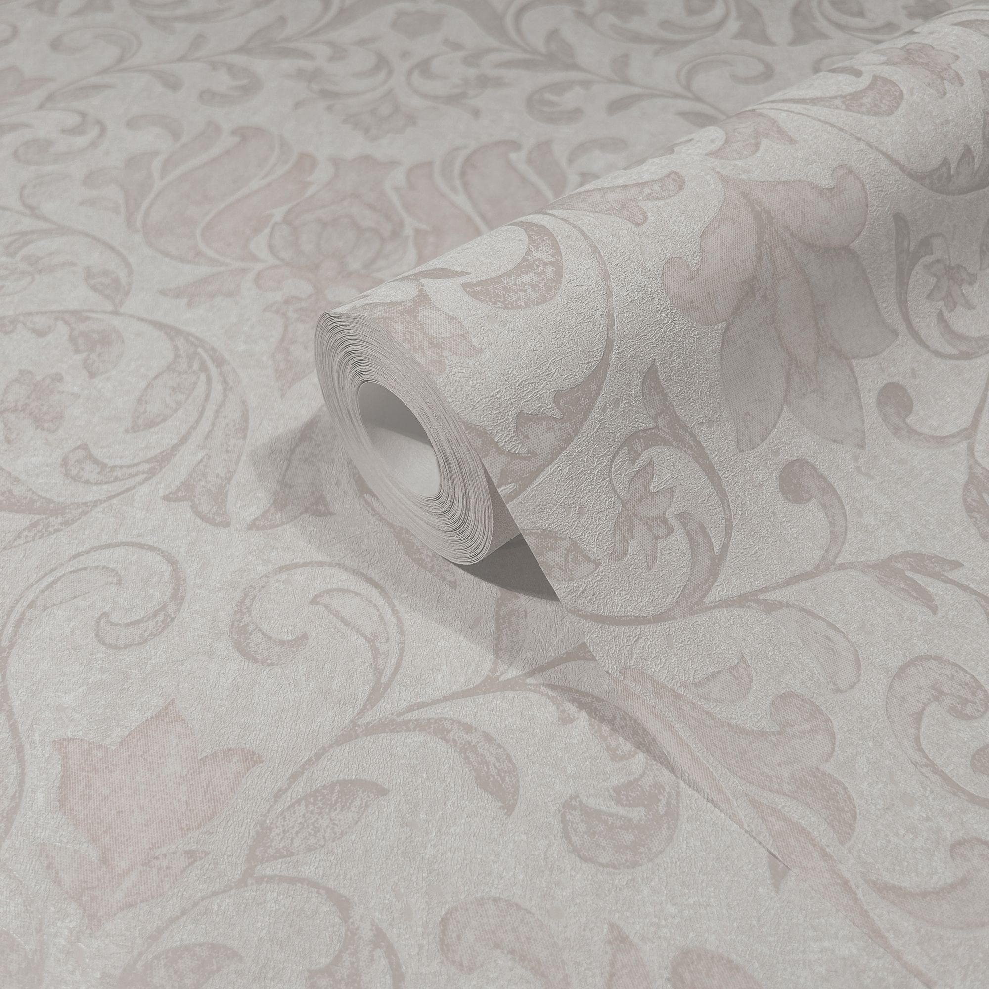 35149 Floral Pink and Silver Grey City Romance Wallpaper by Galerie