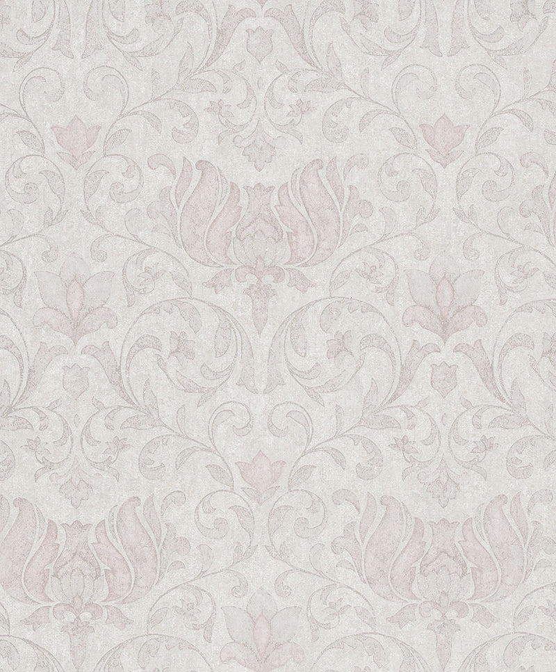 35149 Floral Pink and Silver Grey City Romance Wallpaper by Galerie