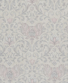 35150 Floral Silver Grey and Pink City Romance Wallpaper by Galerie