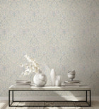 35151 Floral Beige, Blue and Pink City Romance Wallpaper by Galerie