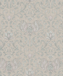 35151 Floral Beige, Blue and Pink City Romance Wallpaper by Galerie