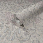 35152 Floral Beige, Pink and Silver Grey City Romance Wallpaper by Galerie