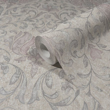35152 Floral Beige, Pink and Silver Grey City Romance Wallpaper by Galerie
