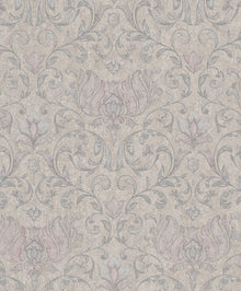35152 Floral Beige, Pink and Silver Grey City Romance Wallpaper by Galerie