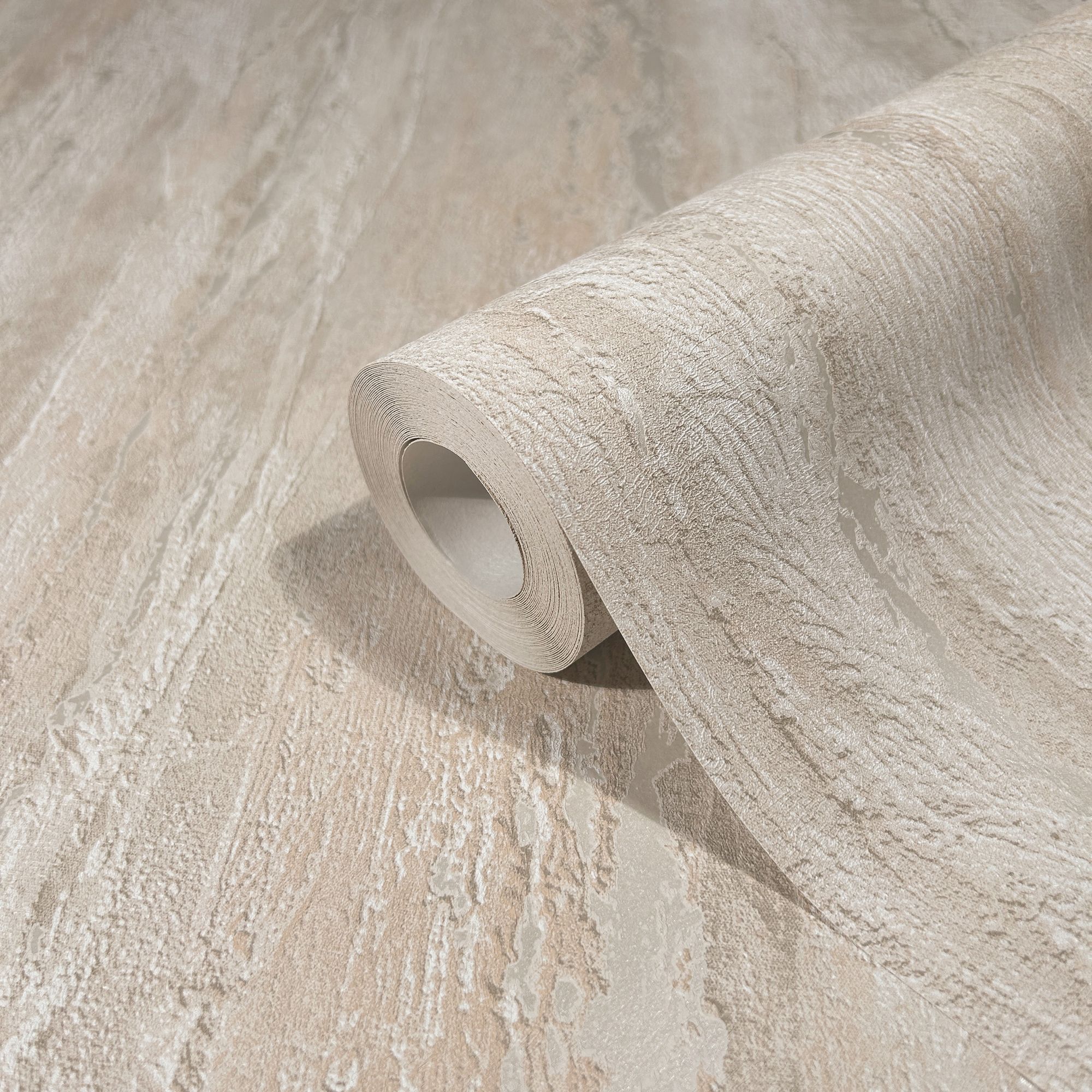 35154 Plaster look Beige, Orange and Silver Grey City Romance Wallpaper by Galerie