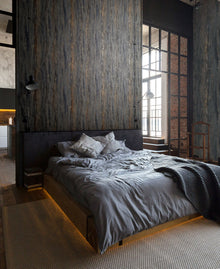 35156 Plaster look Black and Rose Gold City Romance Wallpaper by Galerie