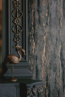 35156 Plaster look Black and Rose Gold City Romance Wallpaper by Galerie
