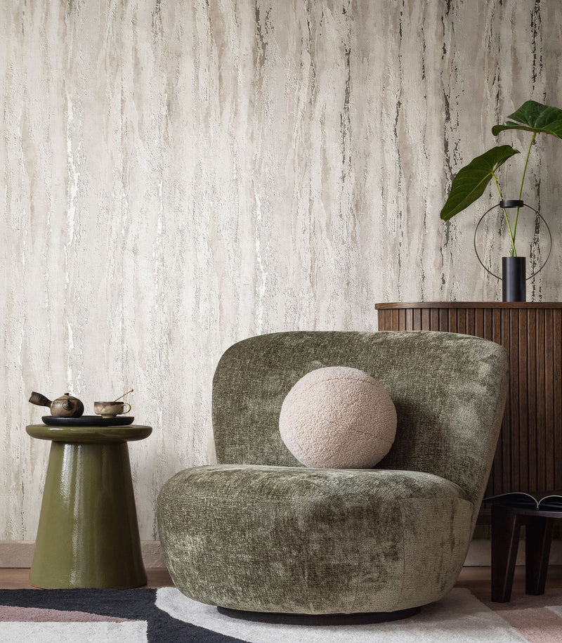 35157 Plaster look Pink and Silver Grey City Romance Wallpaper by Galerie