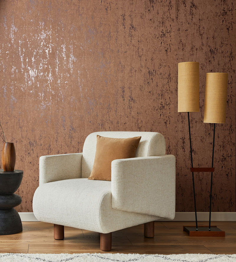 35163 Concrete look Bronze Brown and Silver Grey City Romance Wallpaper by Galerie