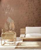35163 Concrete look Bronze Brown and Silver Grey City Romance Wallpaper by Galerie