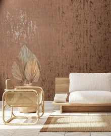 35163 Concrete look Bronze Brown and Silver Grey City Romance Wallpaper by Galerie