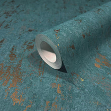 35164 Concrete look Green and Gold City Romance Wallpaper by Galerie