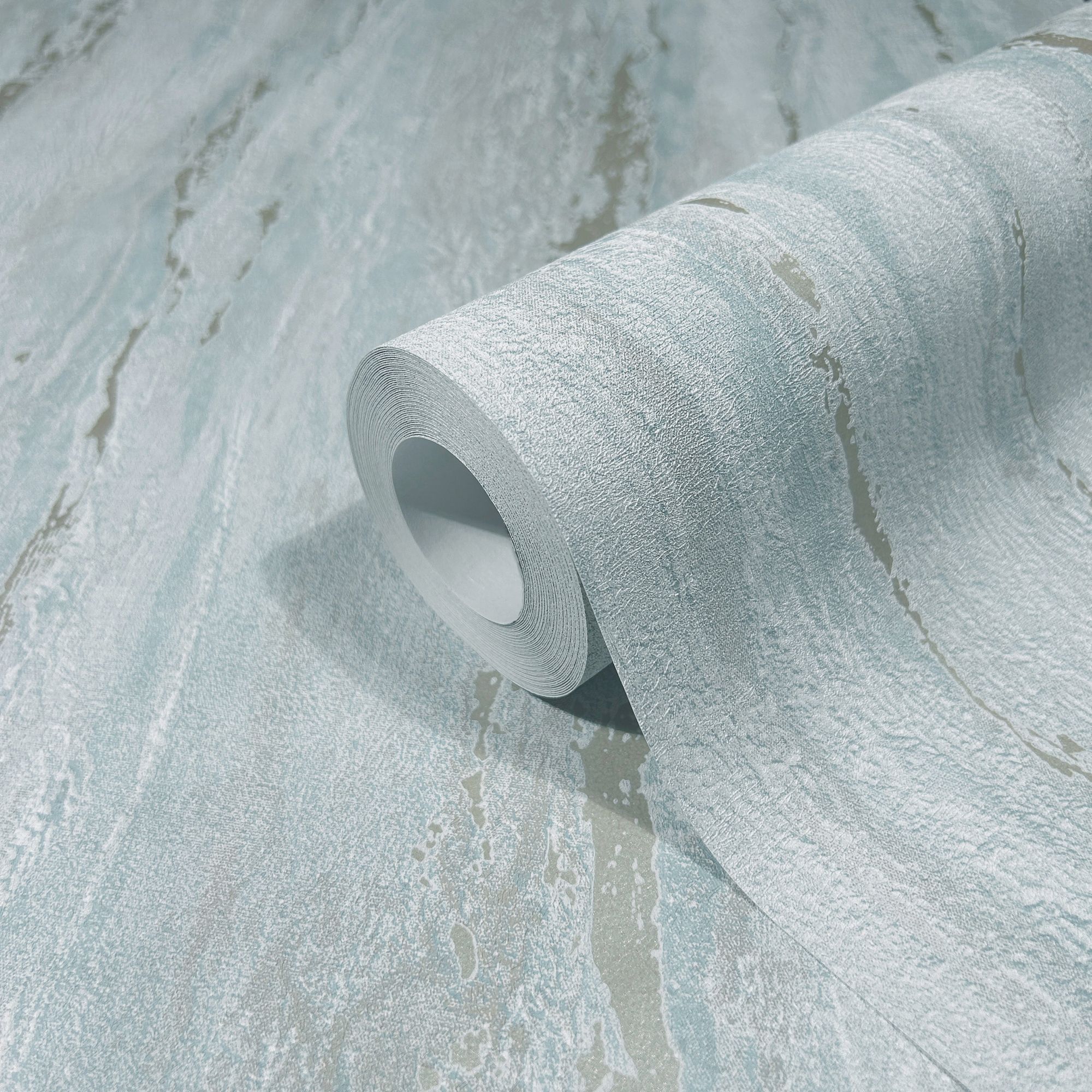 35165 Plaster look Blue and Silver Grey City Romance Wallpaper by Galerie
