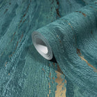 35167 Plaster look Green and Gold City Romance Wallpaper by Galerie