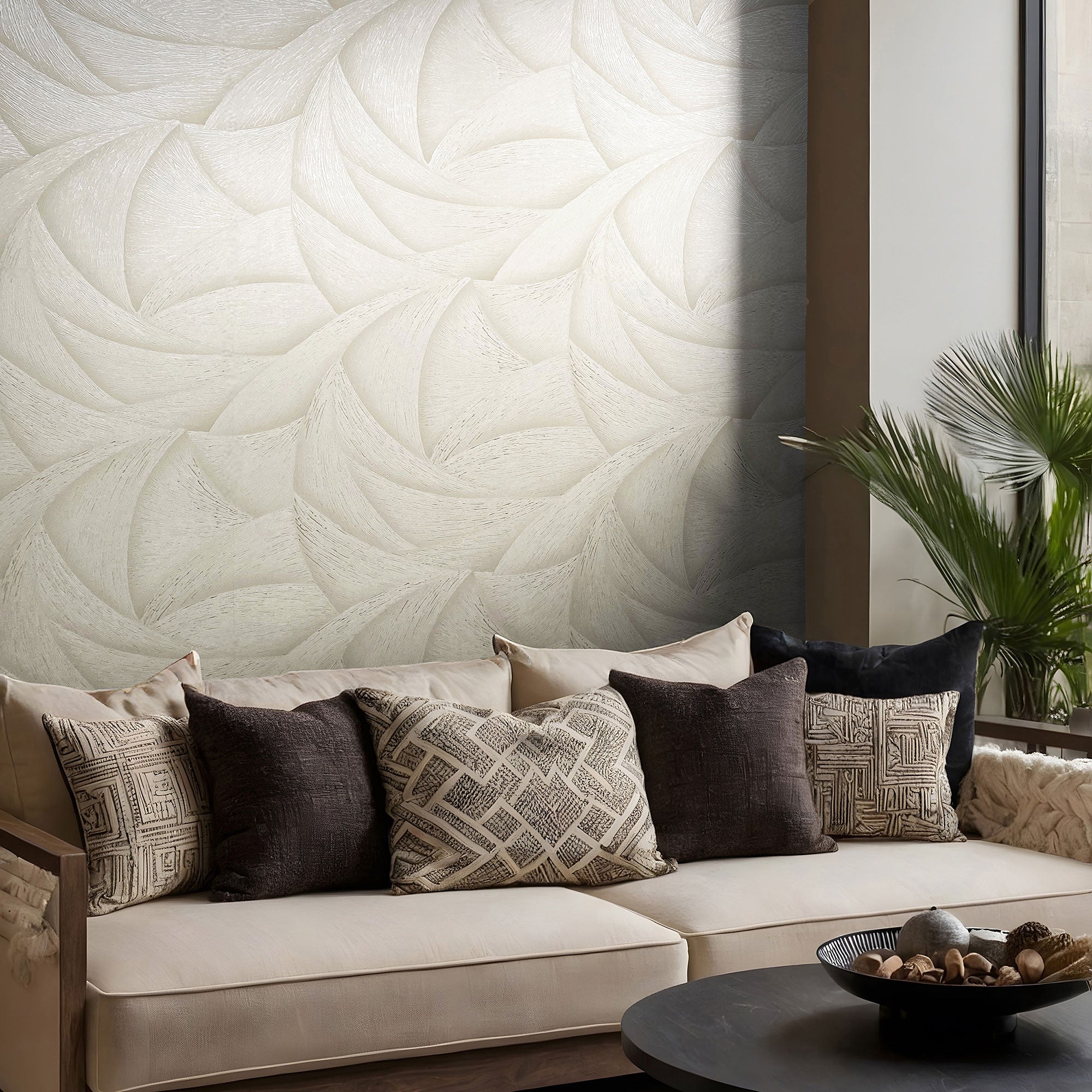 35502 Graphic Beige Wallpaper by Galerie