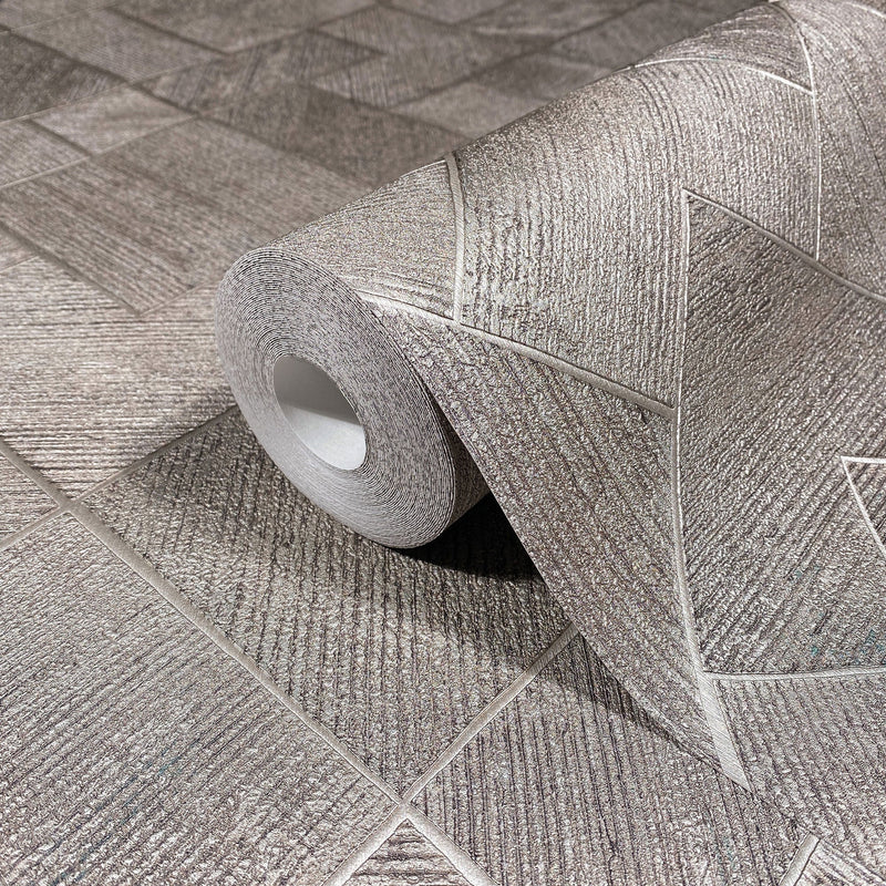 35511 Graphic Silver Grey Wallpaper by Galerie