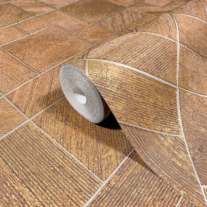 35513 Graphic Gold Wallpaper by Galerie