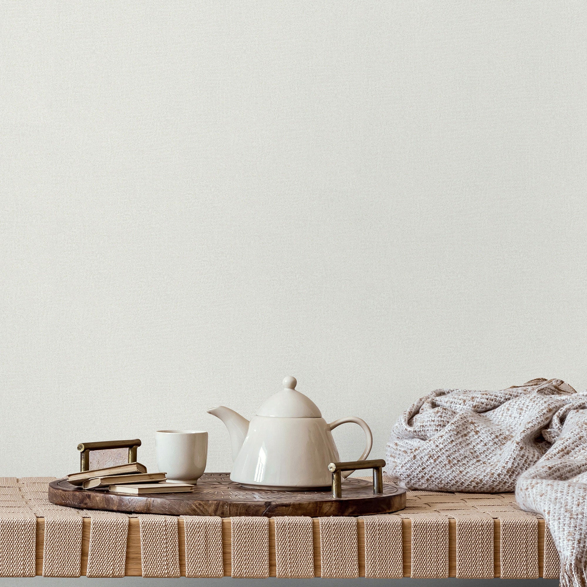 35514 Plaster look White Wallpaper by Galerie