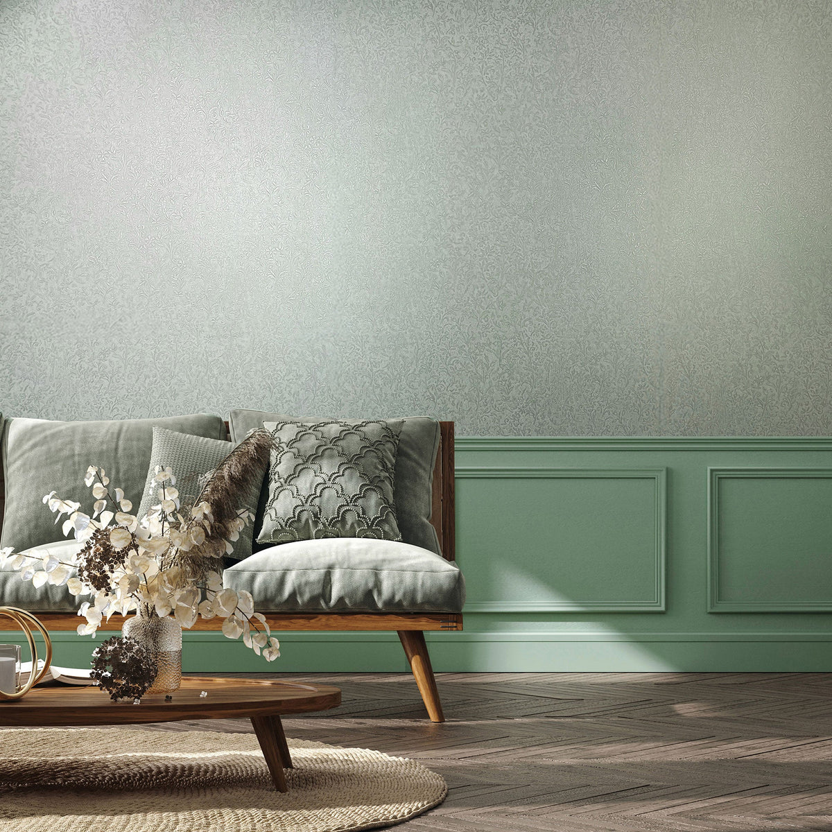 Floral Grey Odyssey Wallpaper by Galerie