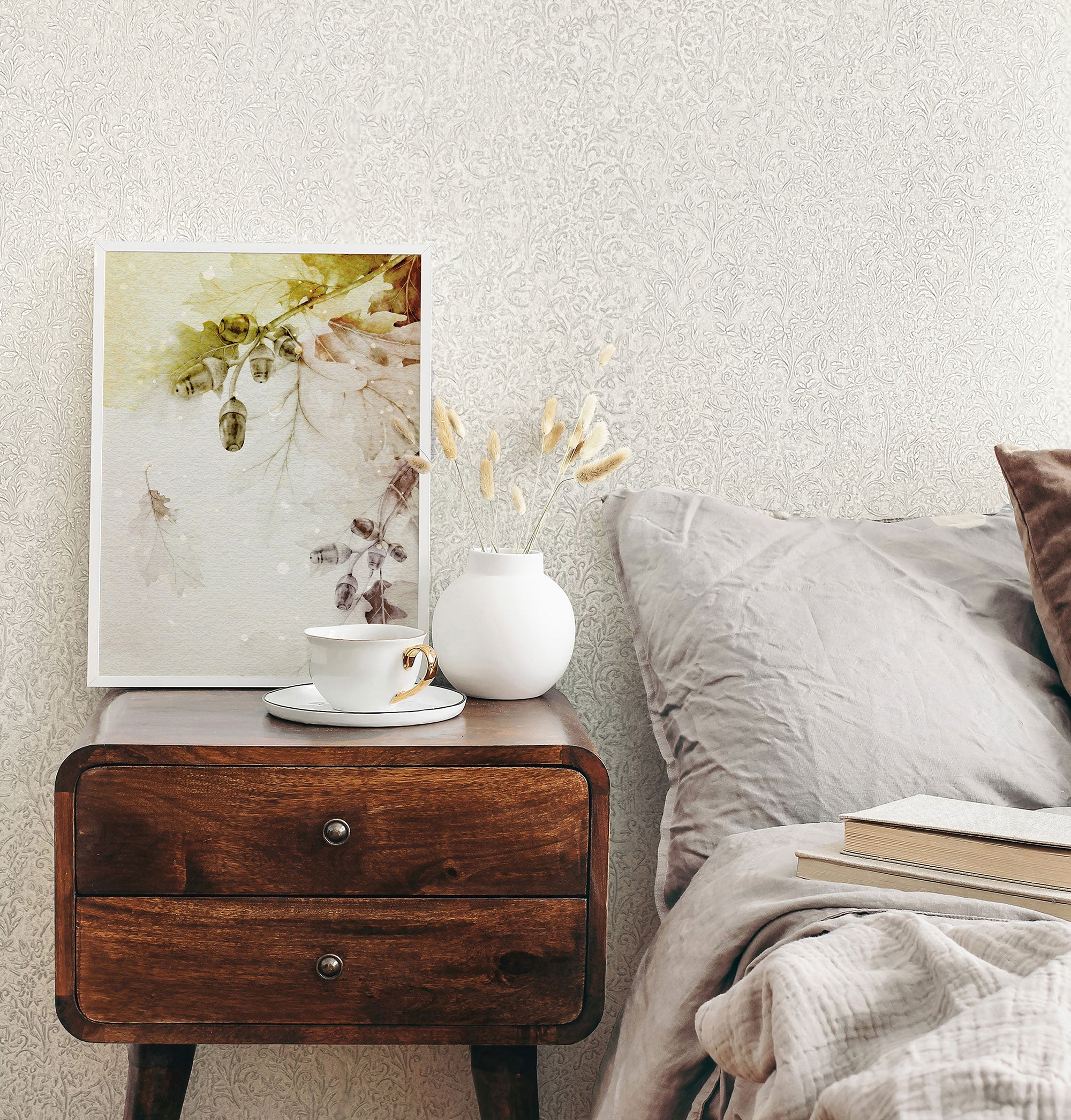 35530 Floral White Wallpaper by Galerie