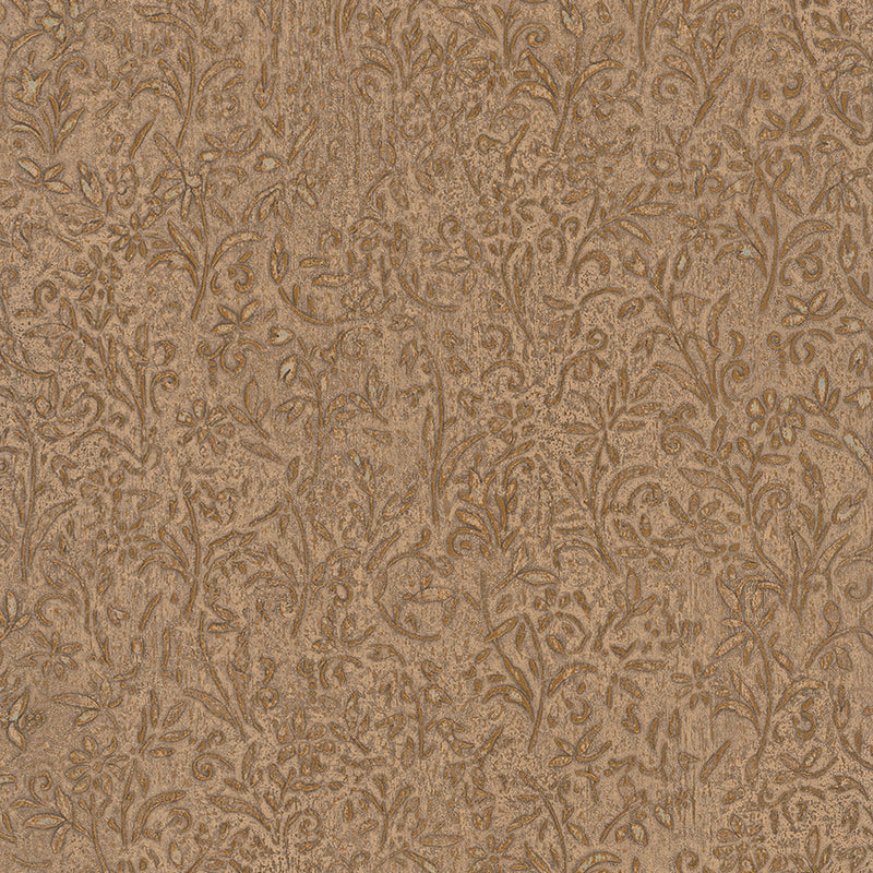 35533 Floral Brown Gold Wallpaper by Galerie