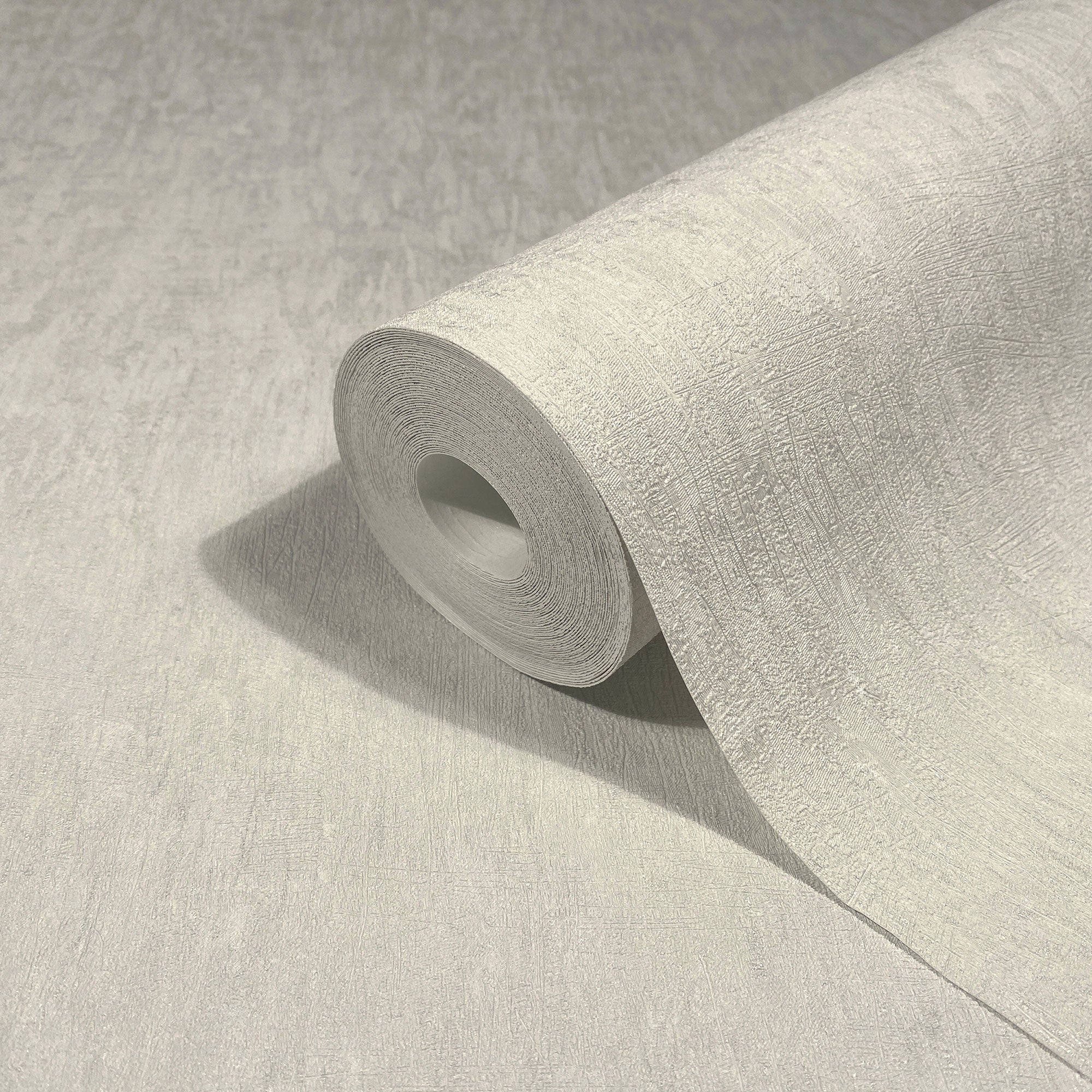 35549 Uni White Grey Wallpaper by Galerie