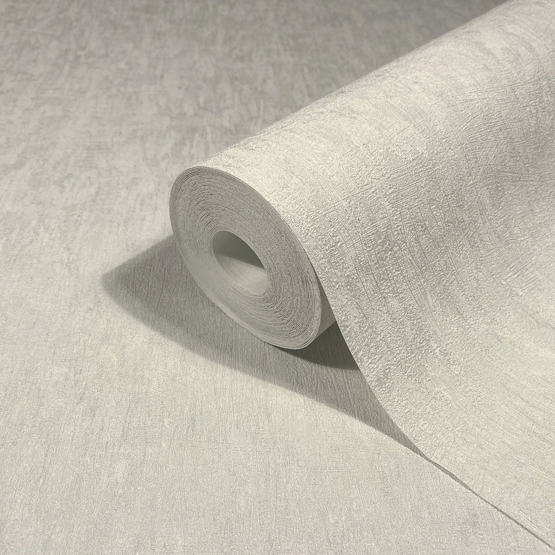 35549 Uni White Grey Wallpaper by Galerie