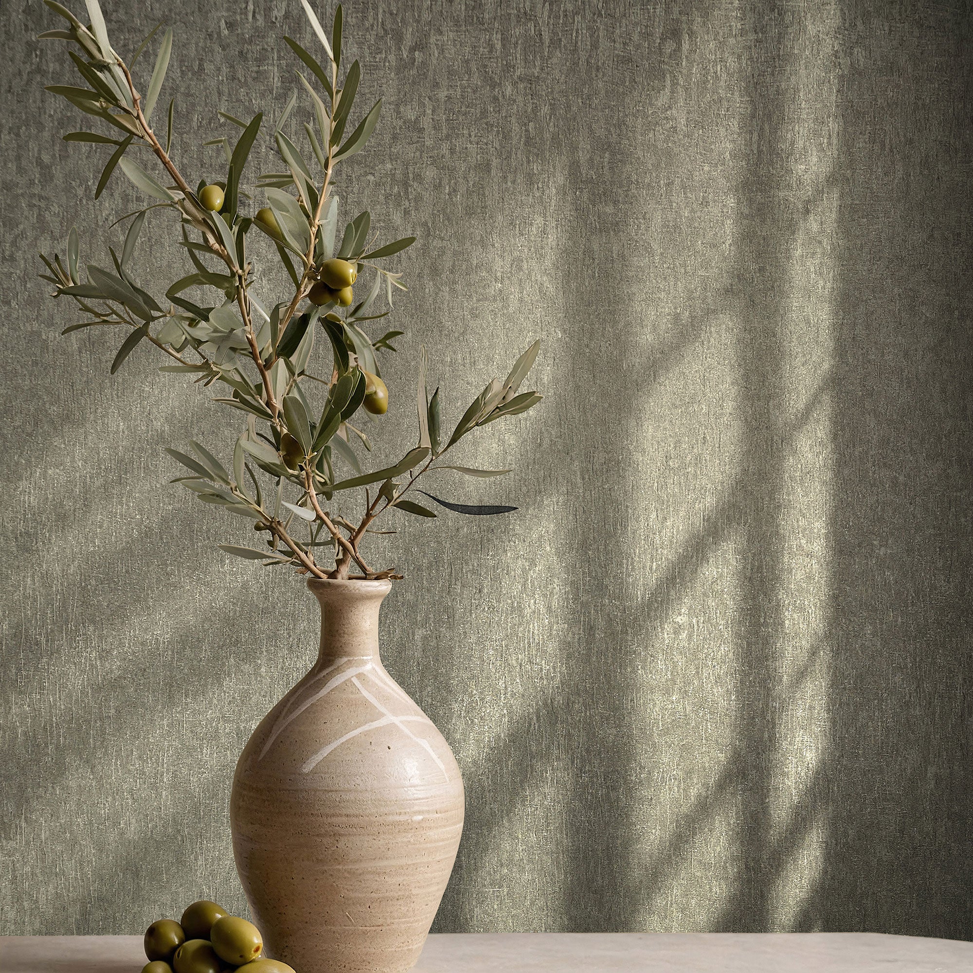 35552 Uni Grey Brown Wallpaper by Galerie