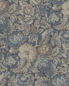 3564 Nightingale Garden Dark Blue and Green Cottage Garden Wallpaper by Boråstapeter