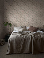 3572 Laura´s Cottage Light Pink and Beige Cottage Garden Wallpaper by Boråstapeter