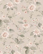3572 Laura´s Cottage Light Pink and Beige Cottage Garden Wallpaper by Boråstapeter