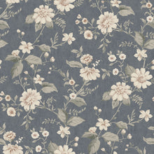 3573 Laura´s Cottage Dark Blue Cottage Garden Wallpaper by Boråstapeter