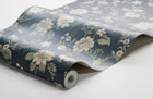 3573 Laura´s Cottage Dark Blue Cottage Garden Wallpaper by Boråstapeter