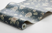 3573 Laura´s Cottage Dark Blue Cottage Garden Wallpaper by Boråstapeter